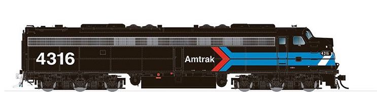 Rapido 028599 HO Scale EMD E8A "Early Black Scheme" Amtrak 4316 with DCC and LokSound
