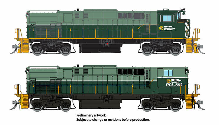 Rapido 033025 HO Scale MLW M420 + M420B Diesel British Columbia BCR 644 + 683