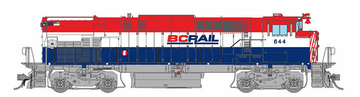 Rapido 033035 HO Scale MLW M420 Diesel British Columbia "Red White Blue" BCR 642