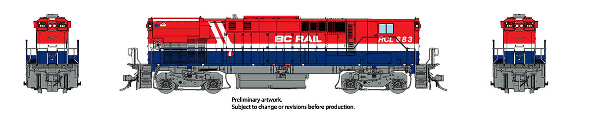Rapido 033036 HO Scale MLW M420b Diesel British Columbia "Hockey Stick" BCR RCL683/685