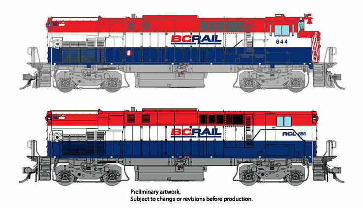 Rapido 033534 HO Scale MLW M420 + M420B Diesel British Columbia "RWB" BCR 647 + 686 DCC Sound