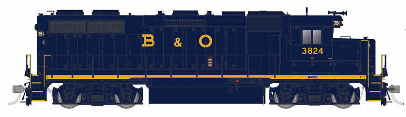 Rapido 038007 HO Scale EMD GP38 Diesel Baltimore & Ohio B&O 3824