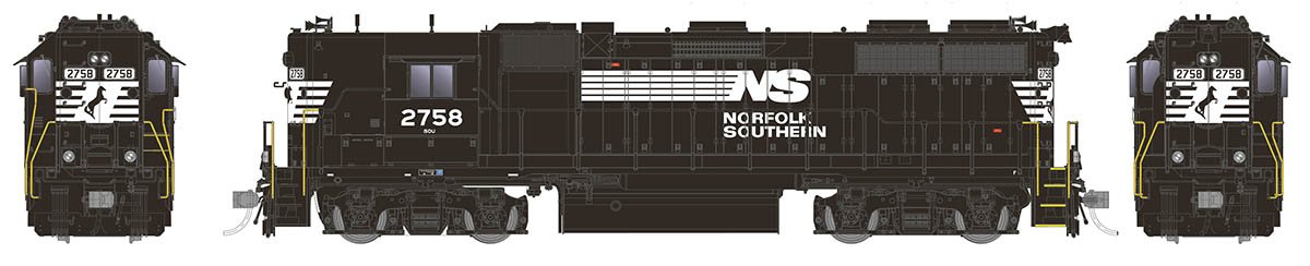 Rapido 038019 HO Scale EMD GP38 High Hood Diesel Norfolk Southern NS 2783