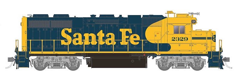 Rapido 038504 HO Scale EMD GP38 Diesel Santa Fe Yellow Warbonnet ATSF 2346 DCC Sound