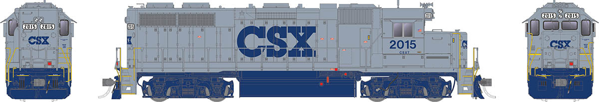 Rapido 038510 HO Scale EMD GP38 Diesel CSX Grey 2039 DCC Sound