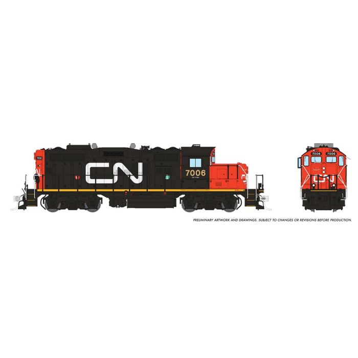 Rapido 041509 HO Scale GP9rm Canadian National "Wet Noodle" CN 7006 with DCC and Sound