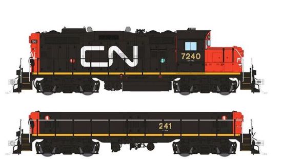 Rapido 041515 HO Scale GP9rm Mother + Slug Canadian National "Early" CN 7240/241 with DCC and Sound