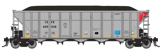 Rapido 169006 HO Scale AutoFlood III RD Coal Hopper CEFX 6 Pack