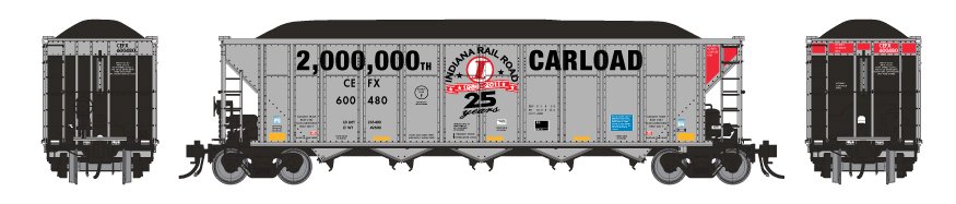 Rapido 169008 HO Scale AutoFlood III RD Coal Hopper "2,000000th" CEFX 600480