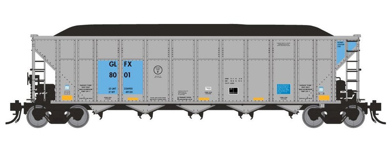 Rapido 169009 HO Scale AutoFlood III RD Coal Hopper GLFX 6 Pack