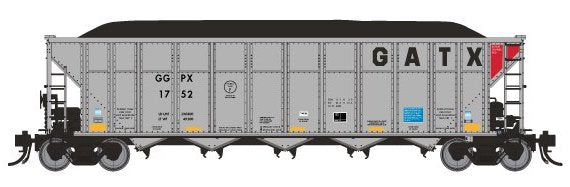 Rapido 169012 HO Scale AutoFlood III RD Coal Hopper "GATX" GGPX 6 Pack