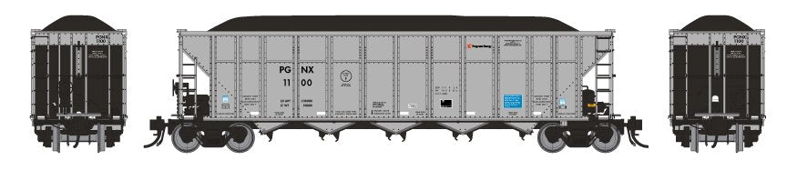 Rapido 169018 HO Scale AutoFlood III RD Coal Hopper PGNX 6 Pack