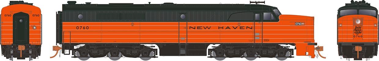 Rapido 23058 HO Scale ALCo PA-1 Diesel New Haven "Orange" NH 0760