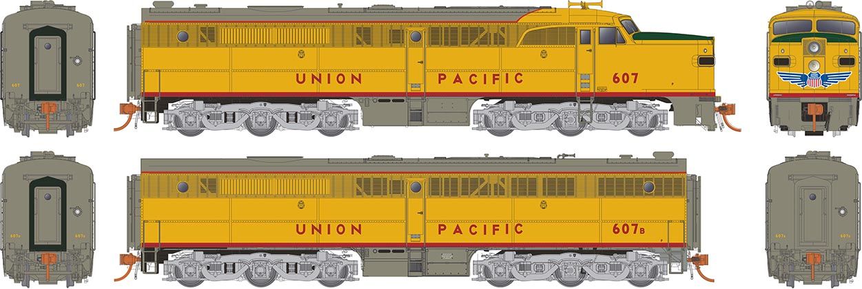 Rapido 23066 HO Scale ALCo PA-1 / PB-1 Diesel Set Union Pacific UP 607/607B