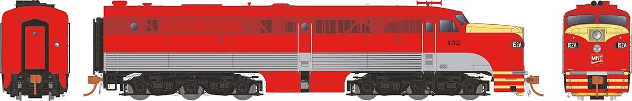 Rapido 23555 HO Scale ALCo PA-1 Diesel Missouri Kansas Texas "Shadowlined" M-K-T 152 (DCC and Sound)