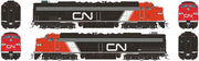 Rapido 28816 HO Scale EMD E8AA Set with HEP Canadian National Noodle CN 102 / 103 DCC and Sound