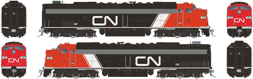 Rapido 28816 HO Scale EMD E8AA Set with HEP Canadian National Noodle CN 102 / 103 DCC and Sound