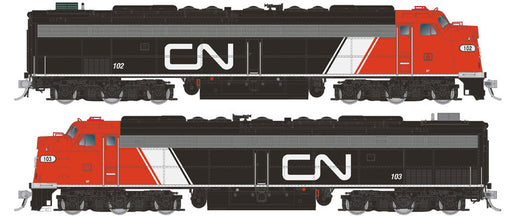Rapido 28816 HO Scale EMD E8AA Set with HEP Canadian National Noodle CN 102 / 103 DCC and Sound