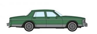Rapido 800002 HO Scale 1980's Chevrolet Caprice Sedan: Green