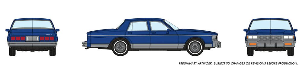 Rapido 800003 HO Scale 1980's Chevrolet Caprice Sedan: Dark Blue