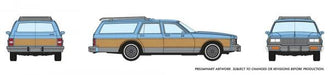 Rapido 800005 HO Scale 1980's Chevrolet Caprice Station Wagon: Baby Blue Woodie