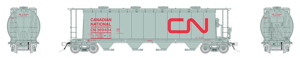 Rapido Trains 127023A HO Scale NSC 3800 Cylindrical Hopper "Delivery" Canadian National CN Single #3