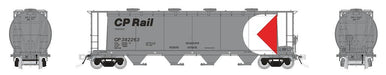 Rapido Trains 127028A HO Scale MIL 3800 Cylindrical Hopper "Silver Repaint" CP Rail Single