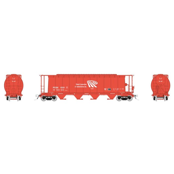 Rapido Trains 127031A HO Scale  NSC 3800 Cylindrical Hopper Potash Corp PCSX Single #2