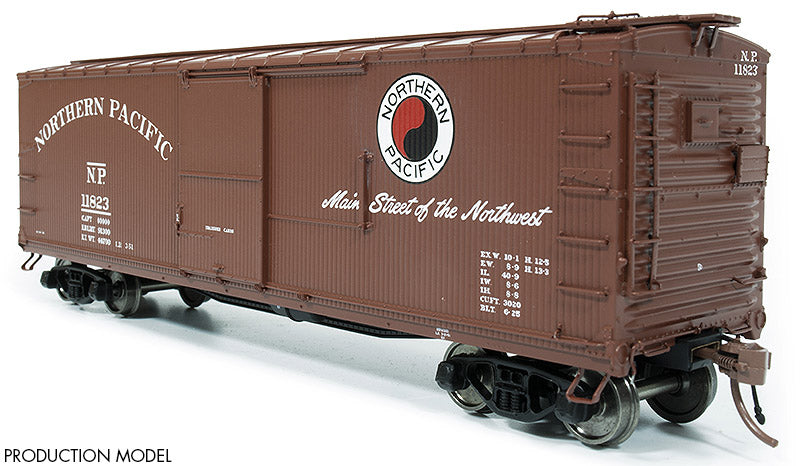 Rapido Trains 130003 HO Scale 40' Wood Boxcar Northern Pacific (1940-1944 Monad) NP
