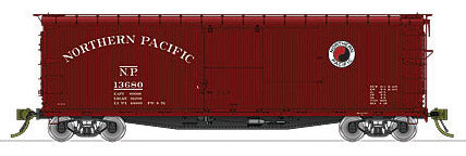Rapido Trains 130003 HO Scale 40' Wood Boxcar Northern Pacific (1940-1944 Monad) NP