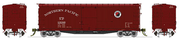 Rapido Trains 130003 HO Scale 40' Wood Boxcar Northern Pacific (1940-1944 Monad) NP