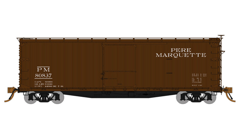 Rapido Trains 130109A HO Scale 40' USRA Boxcar Pere Marquette PM # Varies