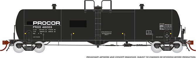 Rapido Trains 135005A HO Scale Procor 20k Gallon Tank Car PROX Modern with Small Logo #Varies