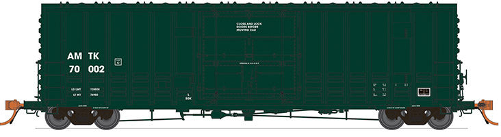 Rapido Trains 137006A HO Scale B-100-40 Boxcar "Green" Amtrak Single # Varies