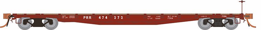 Rapido Trains 138003A HO Scale F30A 50' Flatcar "1960s Era" Pennsylvania PRR # Varies
