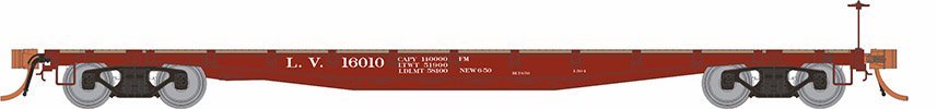 Rapido Trains 138006A HO Scale F30A 50' Flatcar Lehigh Valley LV # Varies