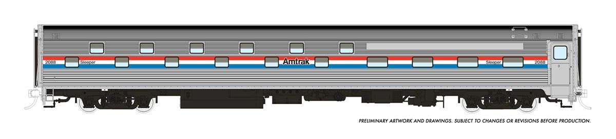 Rapido Trains 141006 HO Scale Budd Slumbercoach Amtrak Phase 3 2088 Lock Leven