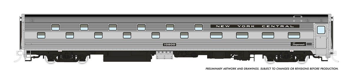 Rapido Trains 141019 HO Scale Budd Slumbercoach New York Central NYC 10800