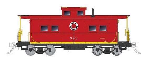 Rapido Trains 144008 HO Scale Northeastern Style Steel Caboose Lehigh New England LNE 582