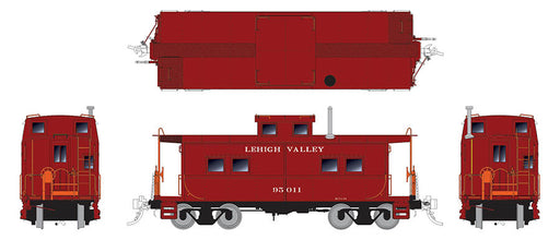 Rapido Trains 144012 HO Scale Northeastern Style Steel Caboose Lehigh Valley LV 95041