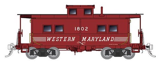 Rapido Trains 144026 HO Scale Northeastern Style Steel Caboose Speed Western Maryland WM 1869
