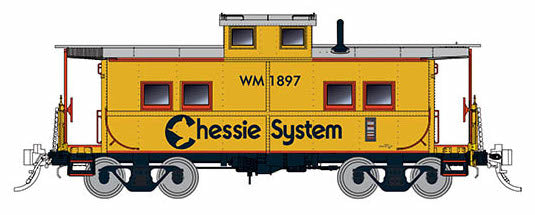 Rapido Trains 144028 HO Scale Northeastern Style Steel Caboose Chessie System WM 1835