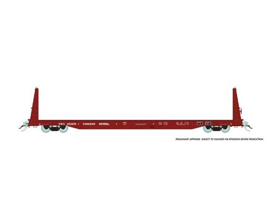 Rapido Trains 147004A HO Scale 62' Bulkhead Flatcar Canadian National CNIS # Varies