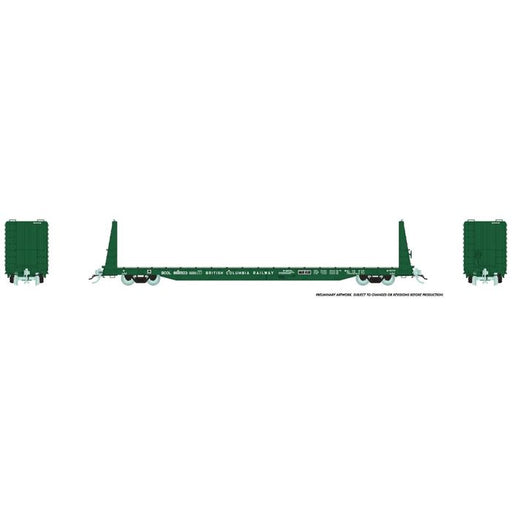 Rapido Trains 147005A HO Scale 62' Bulkhead Flatcar British Columbia BCIT # Varies