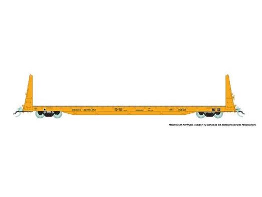 Rapido Trains 147007A HO Scale 62' Bulkhead Flatcar Ontario Northland ONT # Varies