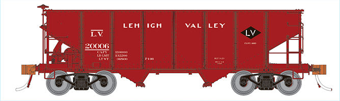 Rapido Trains 148007A HO Scale GLa 2-Bay Hopper Lehigh Valley LV # Varies