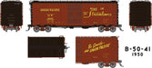 Rapido Trains 154004A HO Scale B-50-41 Boxcar Union Pacific "1950 Delivery" UP # Varies