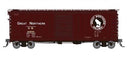 Rapido Trains 155001A HO Scale 40' Boxcar Great Northern "Mineral Red  with  Early IDNE" GN #s Vary