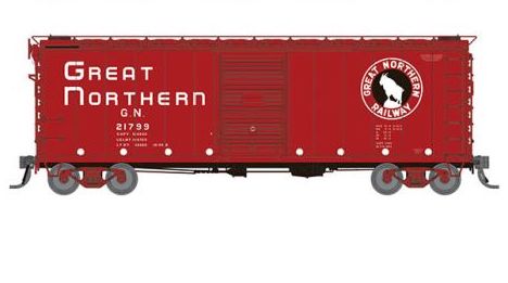 Rapido Trains 155002A HO Scale 40' Boxcar Great Northern "Chinese Red  with  Early IDNE" GN #s Vary