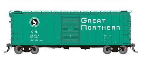 Rapido Trains 155003A HO Scale 40' Boxcar Great Northern "Glacier Green  with  Early IDNE" GN #s Vary